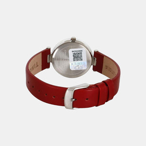 Fashion Women Quartz Silver Dial Analog Leather Watch TWEL11815