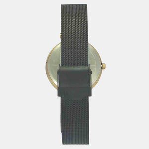 Fashion Women Quartz Black Dial Analog Stainless Steel Watch TWEL11826