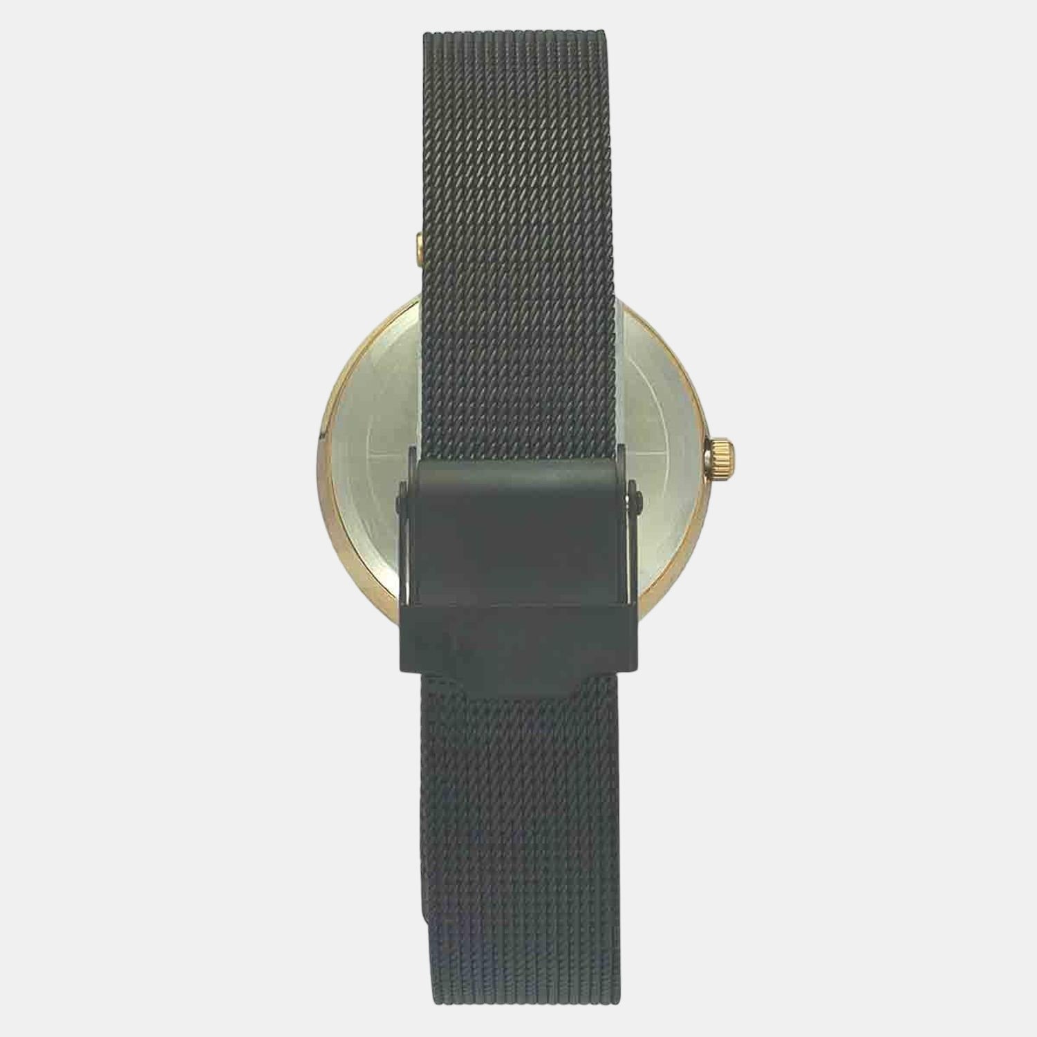 Fashion Women Quartz Black Dial Analog Stainless Steel Watch TWEL11826