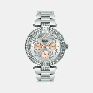 E Class Women Quartz Silver Dial Chronograph Stainless Steel Watch TWEL12001