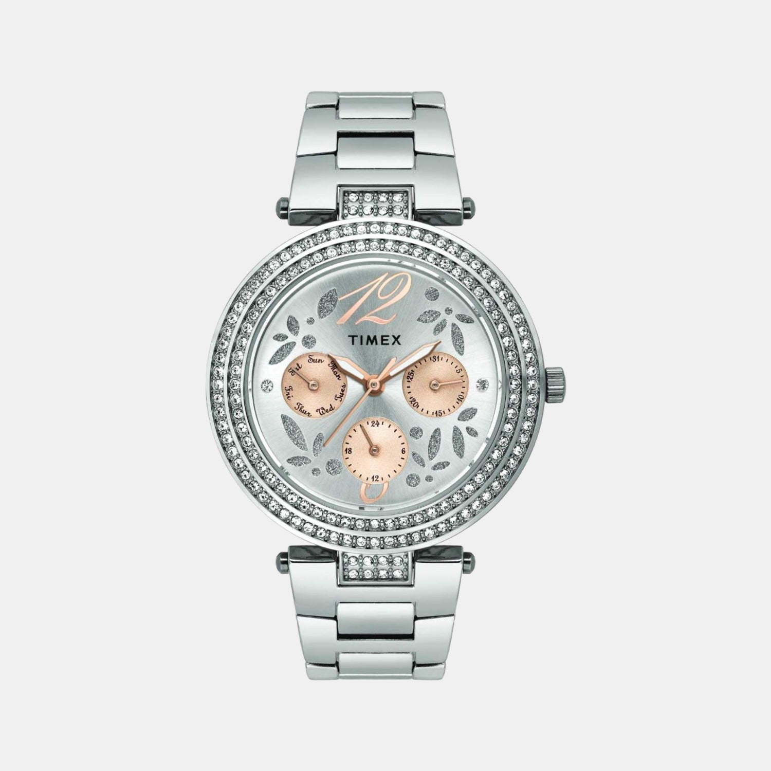 E Class Women Quartz Silver Dial Chronograph Stainless Steel Watch TWEL12001