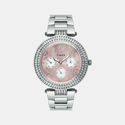 E Class Women Quartz Silver Dial Chronograph Stainless Steel Watch TWEL12002