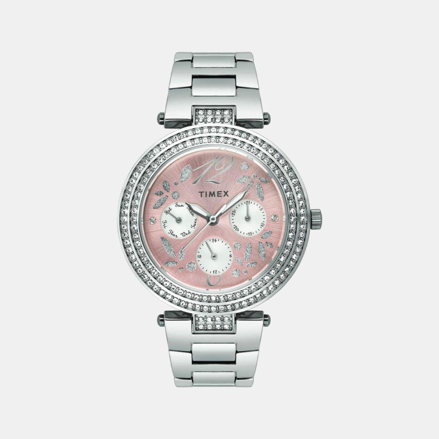 E Class Women Quartz Silver Dial Chronograph Stainless Steel Watch TWEL12002