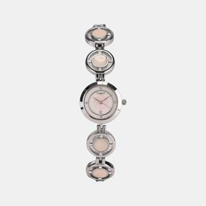 Fria Women Quartz Pink Dial Analog Stainless Steel Watch TWEL12200T