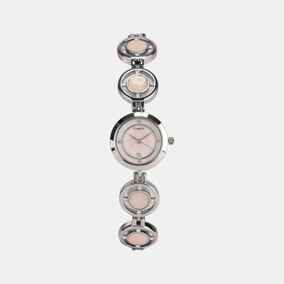 Fria Women Quartz Pink Dial Analog Stainless Steel Watch TWEL12200T