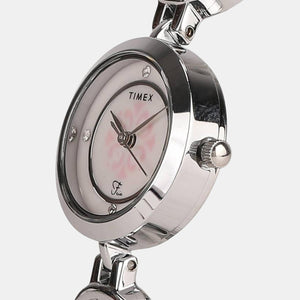Fria Women Quartz Pink Dial Analog Stainless Steel Watch TWEL12200T