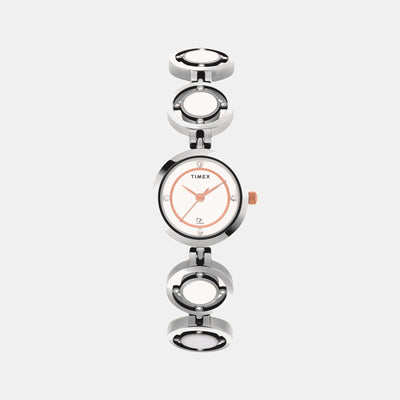 Fria Women Quartz Mother Of Pearl Dial Analog Brass Watch TWEL12203T