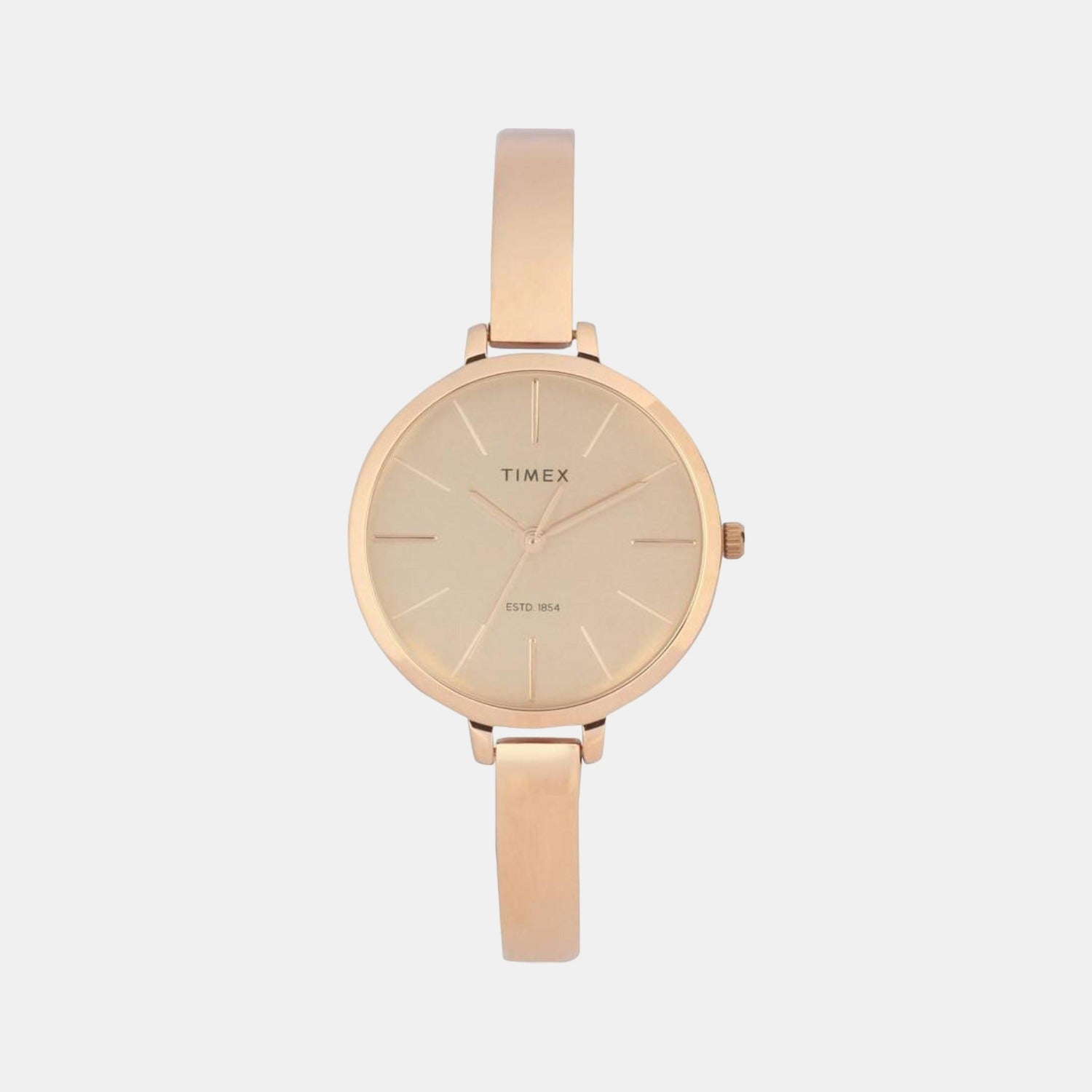 Fashion Women Quartz Rose Gold Dial Analog Stainless Steel Watch TWEL12803