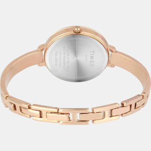 Fashion Women Quartz Rose Gold Dial Analog Stainless Steel Watch TWEL12803