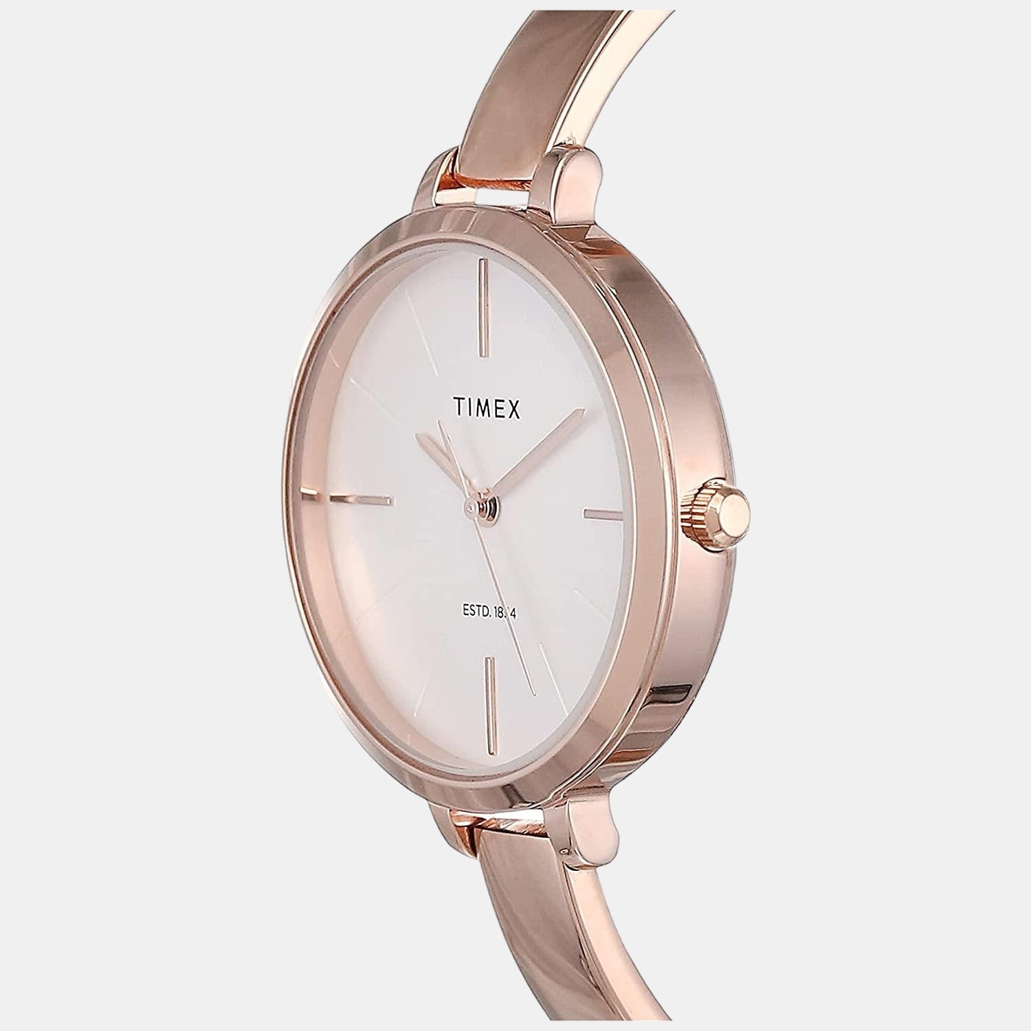Fashion Women Quartz Beige Dial Analog Stainless Steel Watch TWEL12804