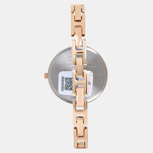 Fashion Women Quartz Black Dial Analog Stainless Steel Watch TWEL12805