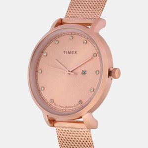 Empera Women Quartz Rose Gold Dial Analog Stainless Steel Watch TWEL12902