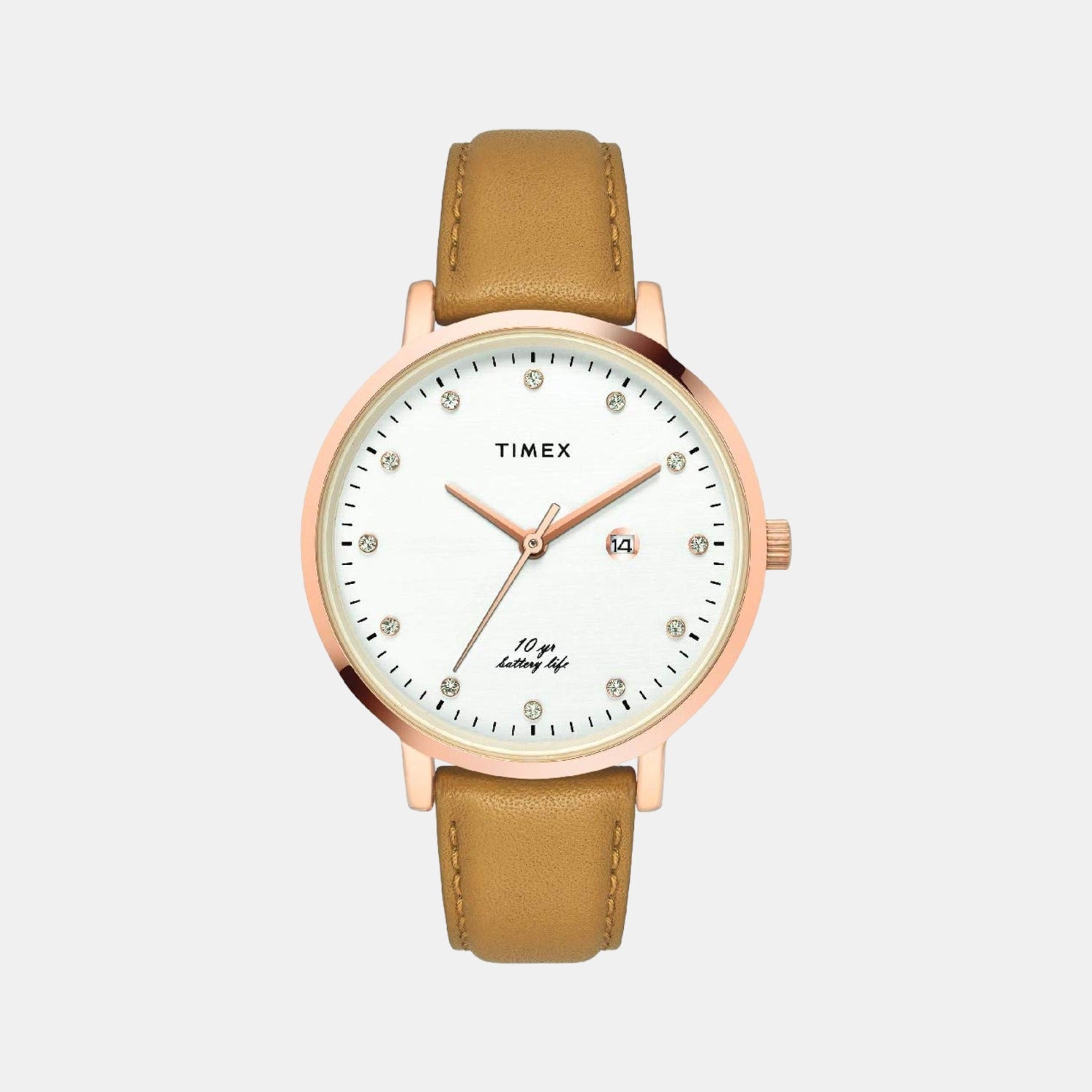 Empera Women Quartz Silver Dial Analog Leather Watch TWEL12907