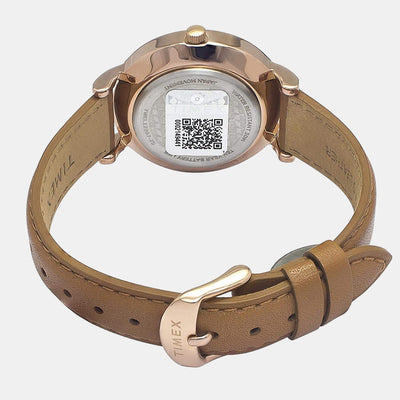 Empera Women Quartz Silver Dial Analog Leather Watch TWEL12907