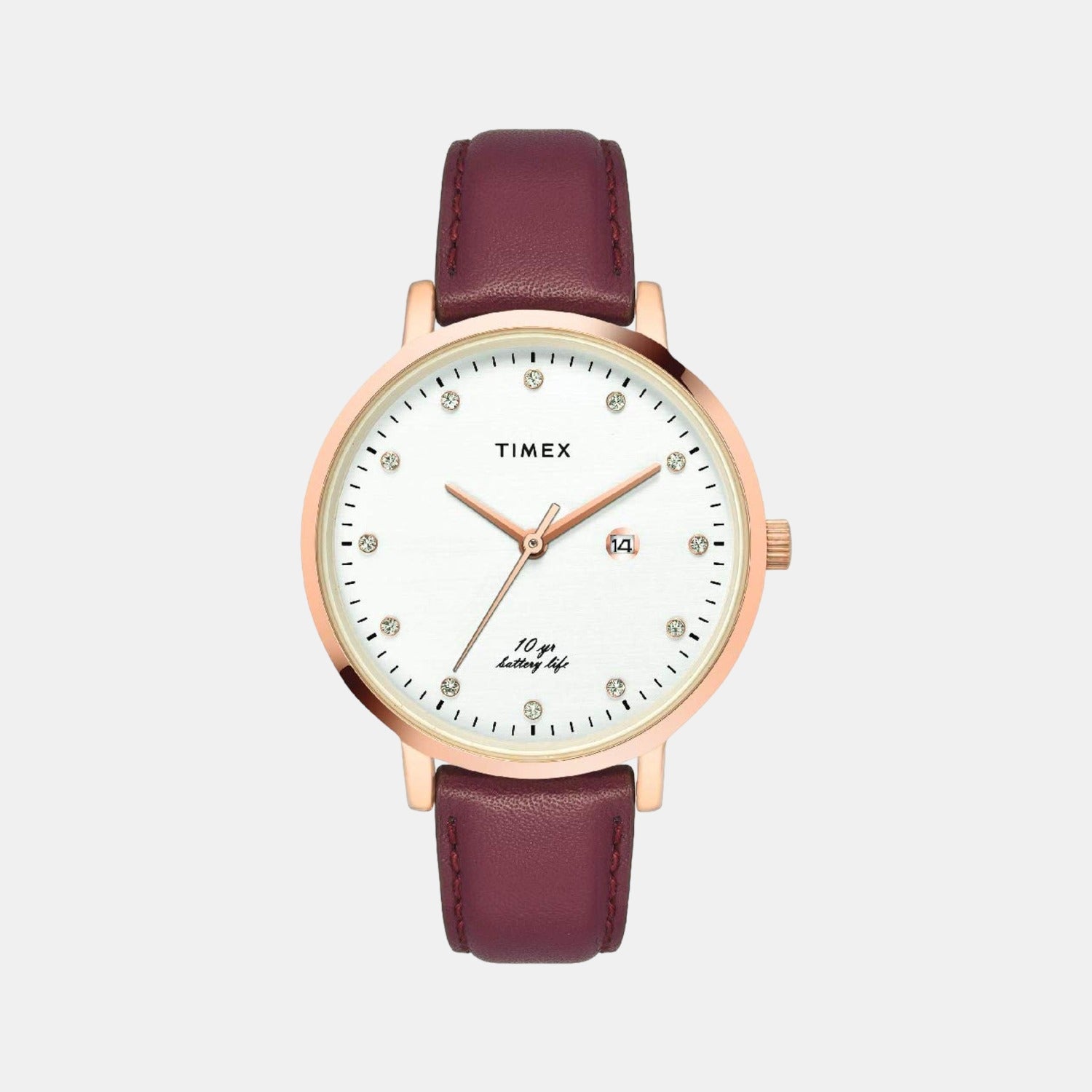 Empera Women Quartz Silver Dial Analog Leather Watch TWEL12908