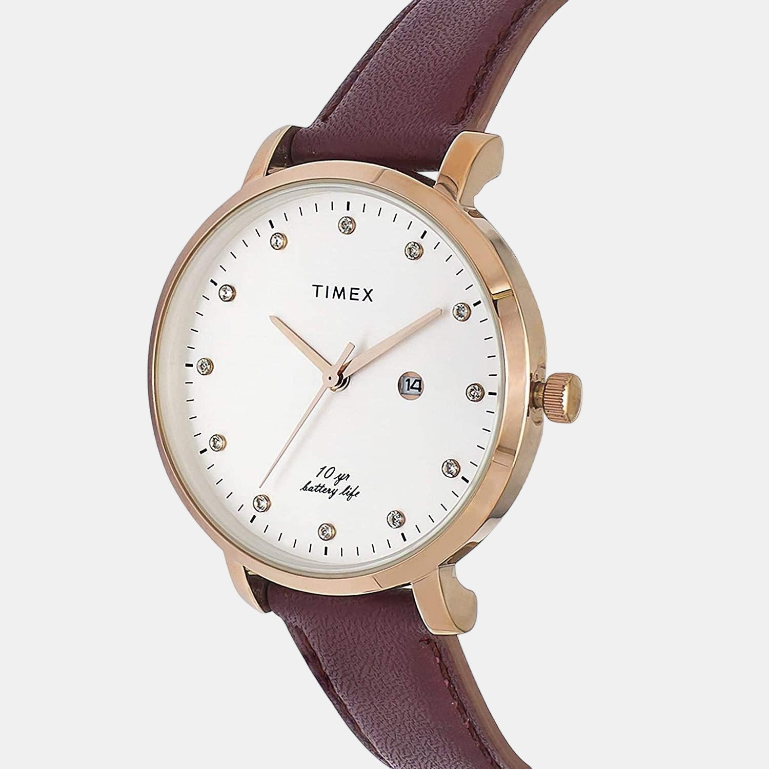 Empera Women Quartz Silver Dial Analog Leather Watch TWEL12908