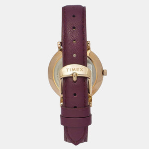 Empera Women Quartz Silver Dial Analog Leather Watch TWEL12908