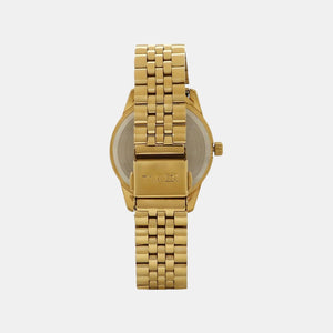 E Class Women Quartz Gold Dial Analog Stainless Steel Watch TWEL13103