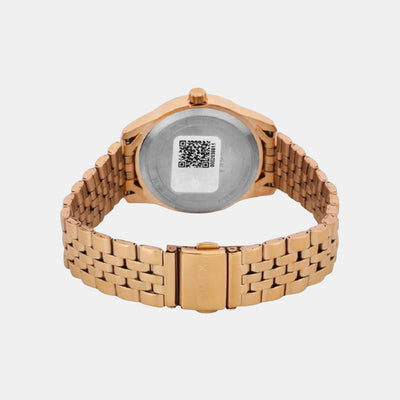 Fashion Women Quartz Green Dial Analog Stainless Steel Watch TWEL13108