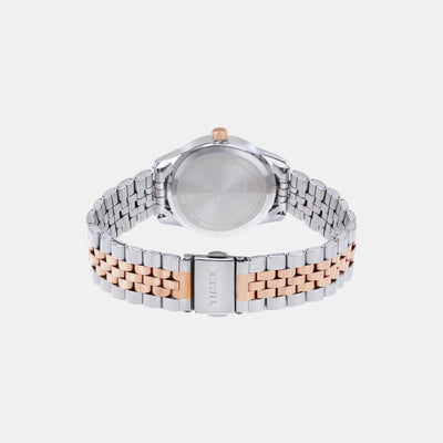 Fashion Women Quartz White Dial Analog Stainless Steel Watch TWEL13110