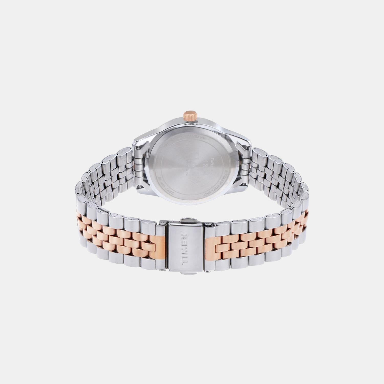 Fashion Women Quartz White Dial Analog Stainless Steel Watch TWEL13110