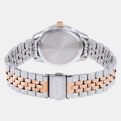 Fashion Women Quartz Rose Gold Dial Analog Stainless Steel Watch TWEL13111