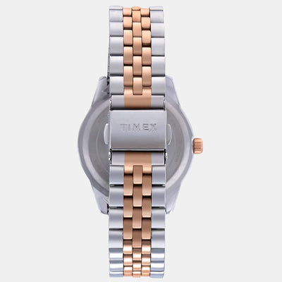 Fashion Women Quartz Rose Gold Dial Analog Stainless Steel Watch TWEL13111
