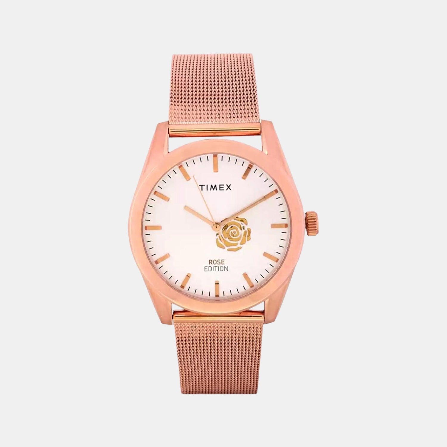 Fashion Women Quartz White Dial Analog Stainless Steel Watch TWEL13200
