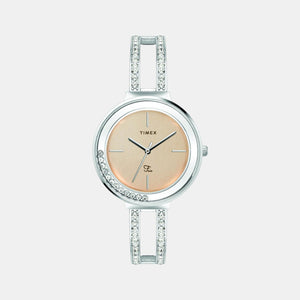 Fria Women Quartz Rose Gold Dial Analog Stainless Steel Watch TWEL13502
