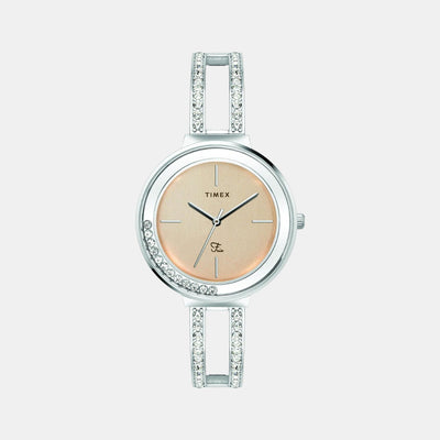 Fria Women Quartz Rose Gold Dial Analog Stainless Steel Watch TWEL13502