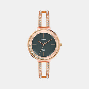 Fria Women Quartz Grey Dial Analog Brass Watch TWEL13503