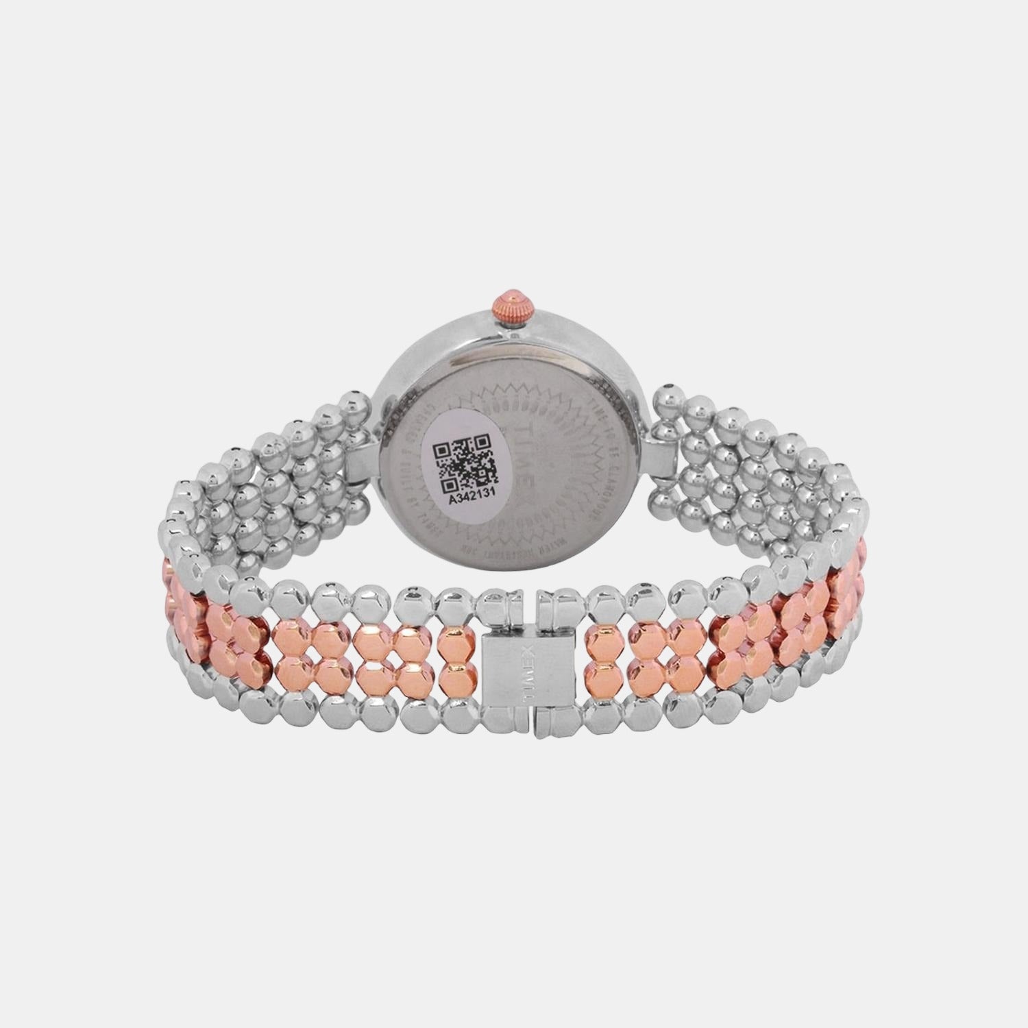 Fria Women Quartz Pink Dial Analog Stainless Steel Watch TWEL13902