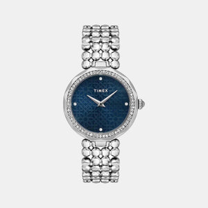 Fria Women Quartz Blue Dial Analog Stainless Steel Watch TWEL13906