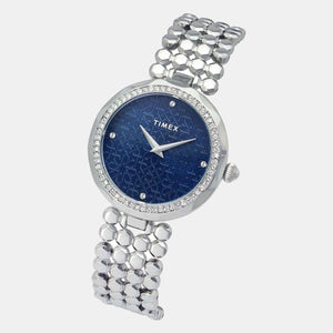 Fria Women Quartz Blue Dial Analog Stainless Steel Watch TWEL13906