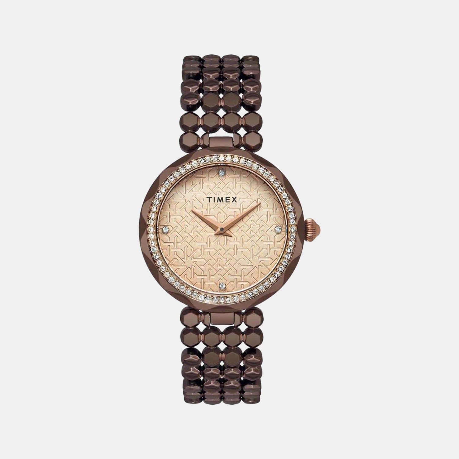 Fria Women Quartz Rose Gold Dial Analog Stainless Steel Watch TWEL13908