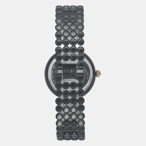 Fria Women Quartz Black Dial Analog Stainless Steel Watch TWEL13909