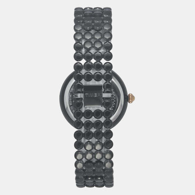 Fria Women Quartz Black Dial Analog Stainless Steel Watch TWEL13909
