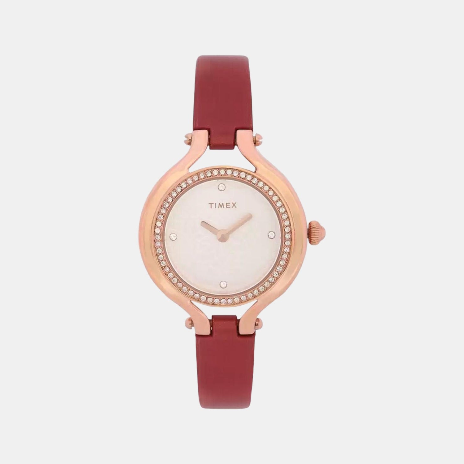 Fria Women Quartz White Dial Analog Leather Watch TWEL14001