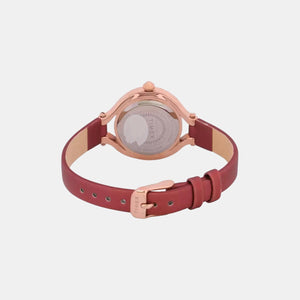 Fria Women Quartz White Dial Analog Leather Watch TWEL14001