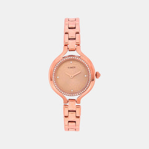 Fria Women Quartz Rose Gold Dial Analog Brass Watch TWEL14006