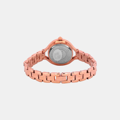 Fria Women Quartz Rose Gold Dial Analog Brass Watch TWEL14006