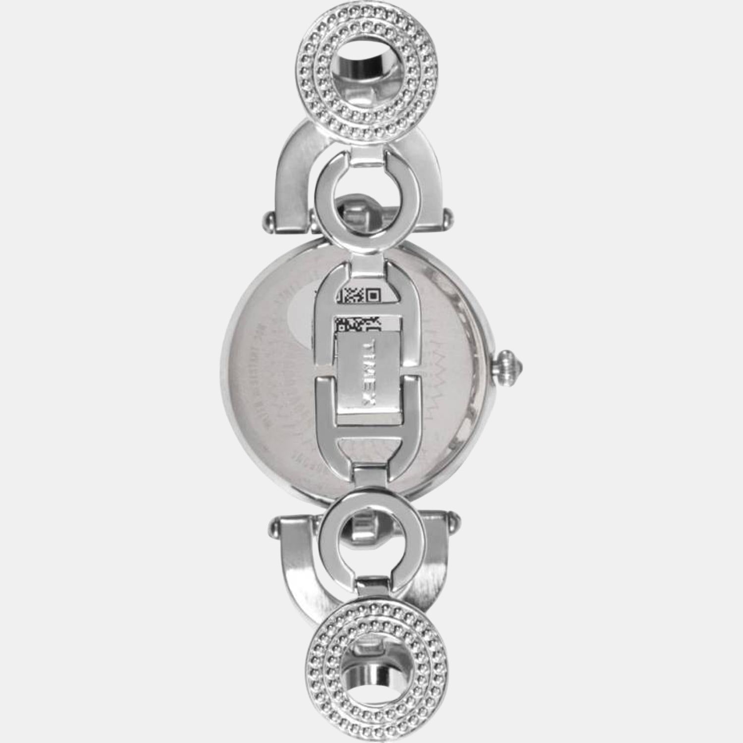 Fria Women Quartz Pink Dial Analog Stainless Steel Watch TWEL14100