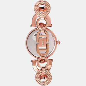 Fria Women Quartz Purple Dial Analog Stainless Steel Watch TWEL14104