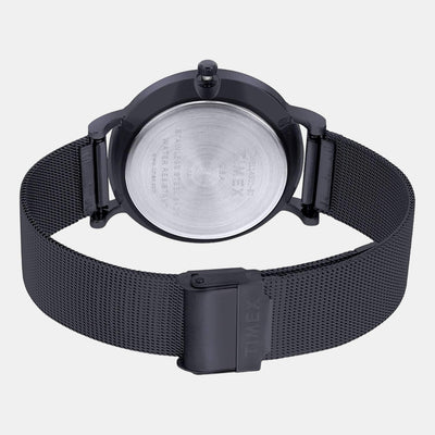 Fashion Women Quartz Black Dial Multi-Function Stainless Steel Watch TWEL14501