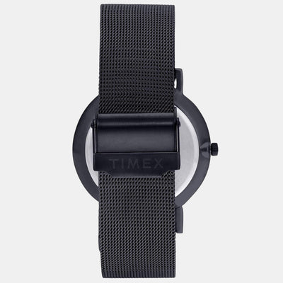 Fashion Women Quartz Black Dial Multi-Function Stainless Steel Watch TWEL14501