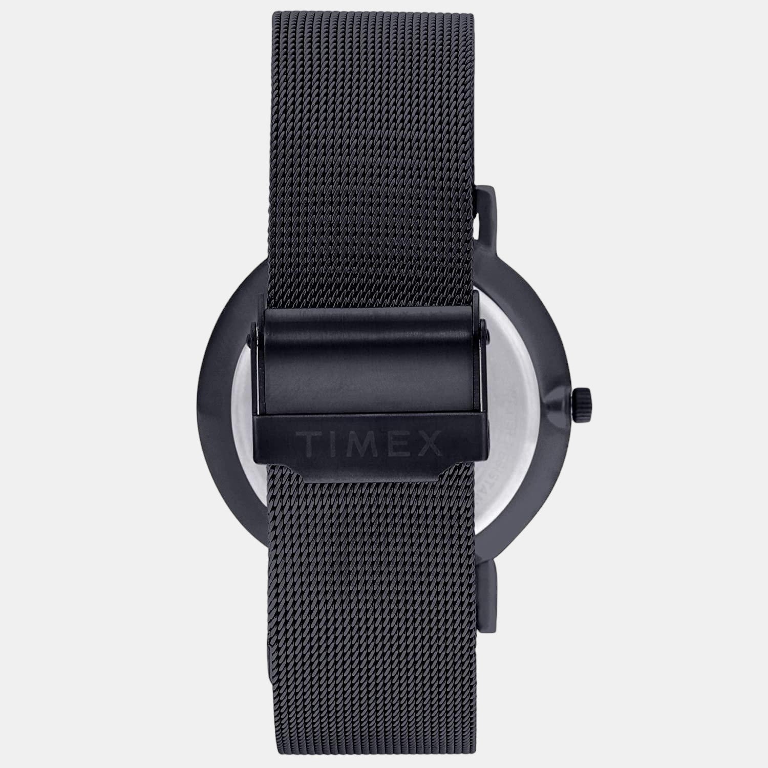 Fashion Women Quartz Black Dial Multi-Function Stainless Steel Watch TWEL14501