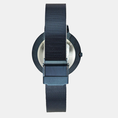 Fashion Women Quartz Blue Dial Multi-Function Stainless Steel Watch TWEL14508