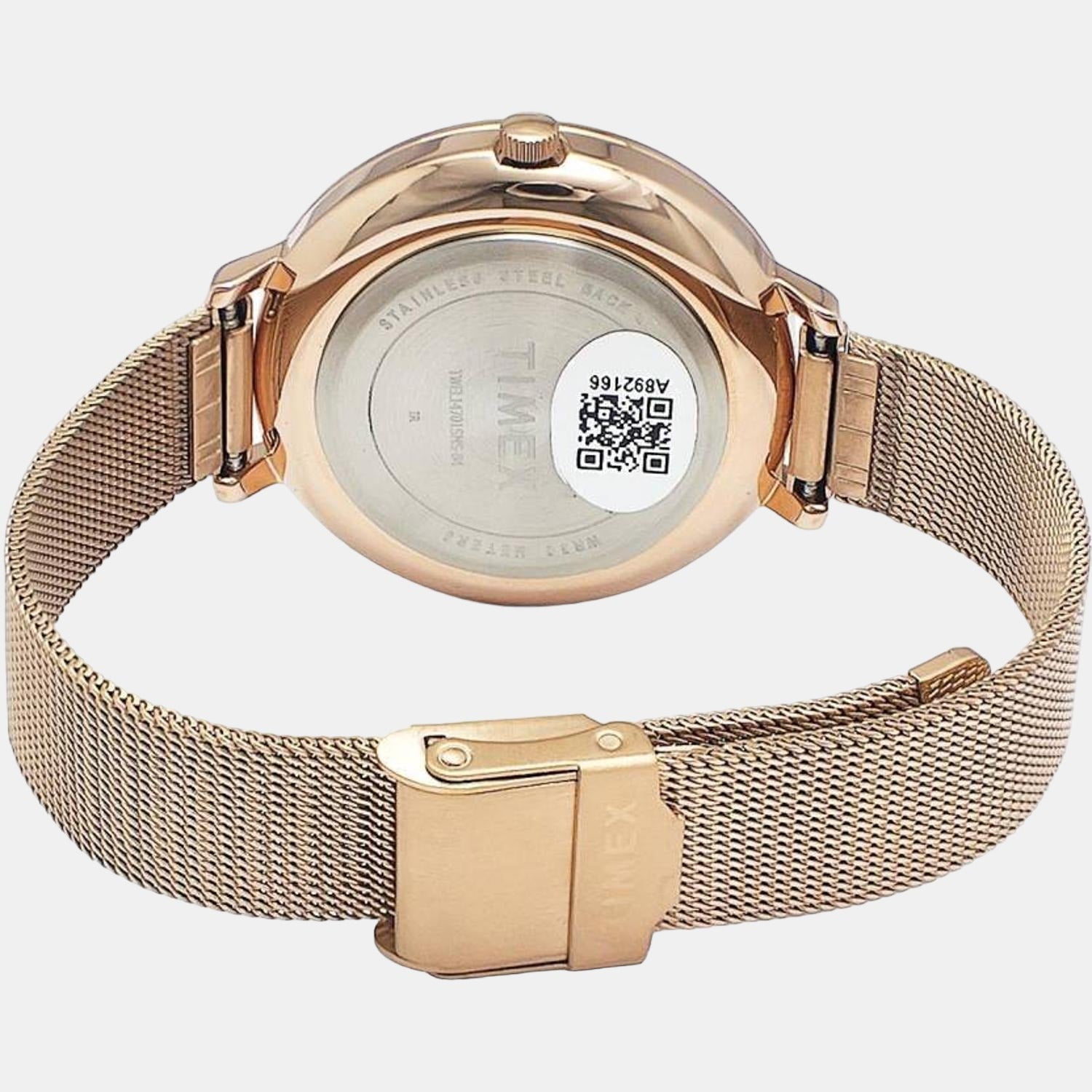 Fashion Women Quartz Rose Gold Dial Analog Stainless Steel Watch TWEL14701