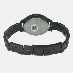 Fashion Women Quartz Black Dial Analog Stainless Steel Watch TWEL14809