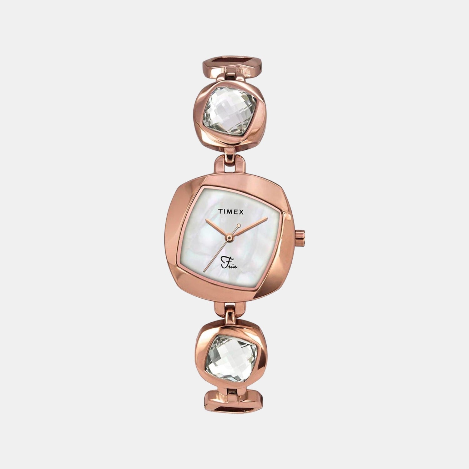 Fria Women Quartz White Dial Analog Stainless Steel Watch TWEL15000